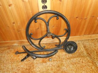 Willcox & Gibbs Antique Treadle Sewing Machine Cast Iron Pitman Arm,  Fly Wheel,