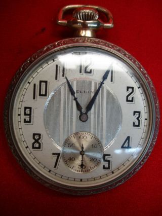 Elgin Open Face Pocket Watch W/grade 291 Class 110 7 J Mvmt.  - " Old Timer "