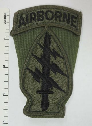 Us Army Airborne Special Forces Subdued Patch Gulf War Hook & Loop Back Merrowed