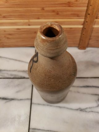 ANTIQUE D.  W DeFREEST STONEWARE BOTTLE WITH COBALT R Circa 1873 7