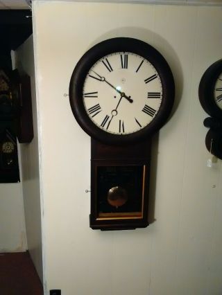 Antique Seth Thomas Weight Driven Regulator 1 ? Time And Strike Wall Clock