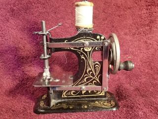 Small Small Antique Sewing Machine Vintage Made In Germany German