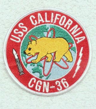 Usn Navy Patch: Uss California Cgn - 36 - 4 "