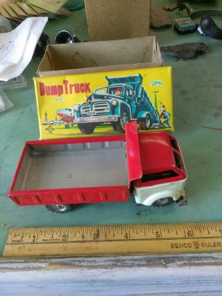 Tin Toy Daiya Dump Truck Made In Japan Friction Vintage Rare F/s 460