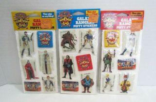 Adventures Of The Galaxy Rangers Puffy Stickers 1986 Gordy 3 Packs Mip