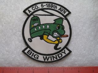 Us Army Aviation " Big Windy " A Co 5 /159th Aviation 100total Patch