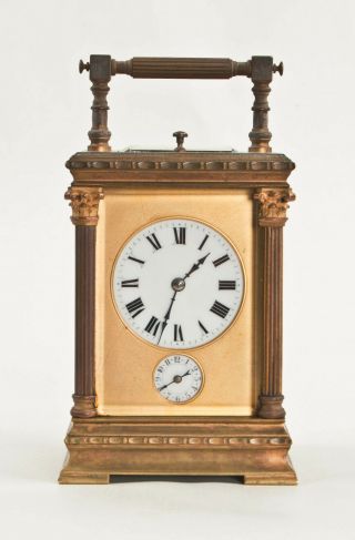Large French Petite Sonnerie Repeating Carriage Clock @ 1890