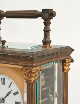 Large French Petite Sonnerie repeating carriage clock @ 1890 3