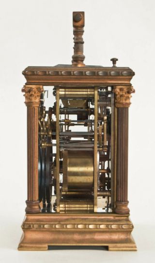 Large French Petite Sonnerie repeating carriage clock @ 1890 4