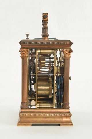Large French Petite Sonnerie repeating carriage clock @ 1890 5