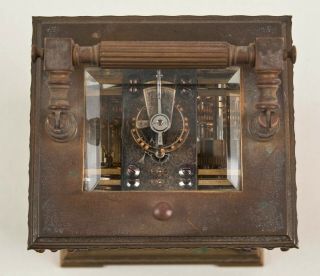 Large French Petite Sonnerie repeating carriage clock @ 1890 6