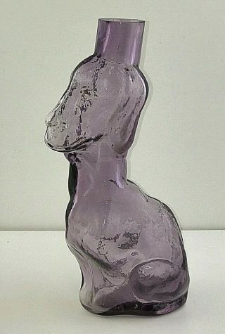 Antique Cambridge Glass Volstead Pup Dog Shaped Bottle Decanter Purple Amethyst