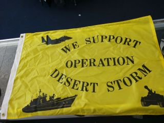 Vintage We Support Operation Desert Storm Flag