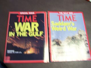 TIME MAGAZINES,  SET OF 2,  JAN.  1991,  FEB.  1991,  VINTAGE GULF WAR ISSUES 3