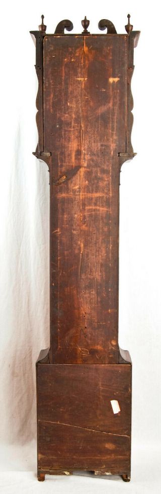 American inlaid flame mahogany grandfather clock case only @ 1810 12