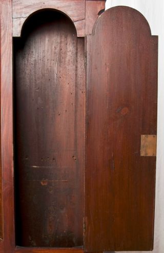 American inlaid flame mahogany grandfather clock case only @ 1810 8