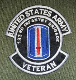 Us Army 193rd Infantry Brigade Veteran Patch 4 " (b503)