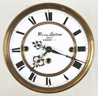 3 Weight Vienna Regulator Clock Movement & Dial @ 1890 Signed
