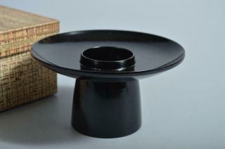 T4078: Japanese Wooden Lacquer Ware Sake Cup Tray/stand Sakazuki Sake Vessels
