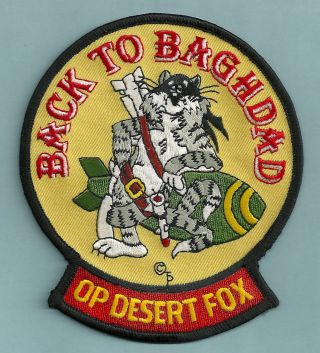 Vfa - 103 Strike Fighter Squadron Operation Desert Fox Back To Baghdad Patch