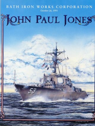 Uss John Paul Jones Ddg 53 Launching Navy Ceremony Program