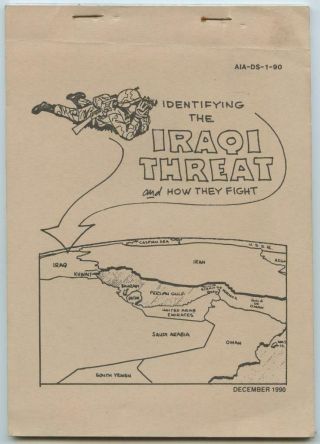 1990 Us Army Book Identifying The Iraqi Threat & How They Fight Desert Storm