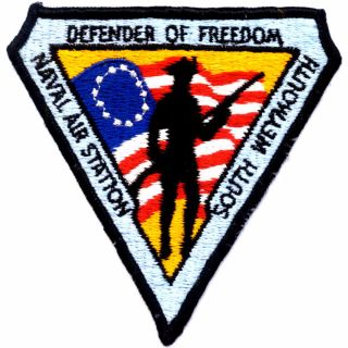 Naval Air Station South Weymouth Patch - Defender Of Freedom