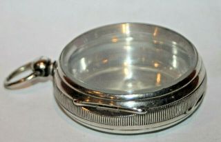 Antique 1891 C.  Horner Chester,  England Xl Sterling Silver Pocket Watch Case 27