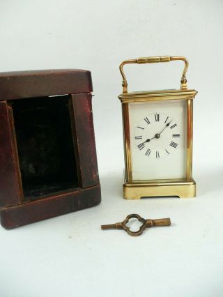 19th Century Large Striking Carriage Clock And Case. .  Ref.  1873