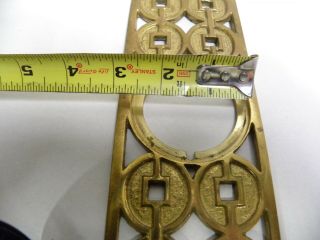 Vintage Modern Eames Era Retro Cast Brass Door Knob Back Plate Escutcheon (A15) 6