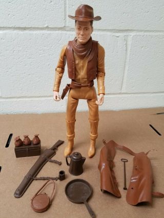 1965 Johnny West Cowboy Action Figure Louis Marx With 16 Accessories Western