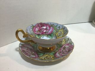 Taylor Kent Longton England Bone China Teacup And Saucer Floral.