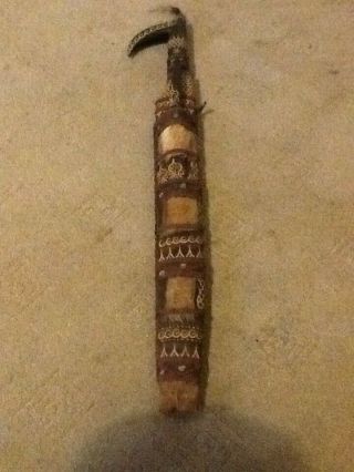 Manadu Dayak Headhunters Sword From Borneo.  Engraved Blade.  No Knife.  Spear Blade