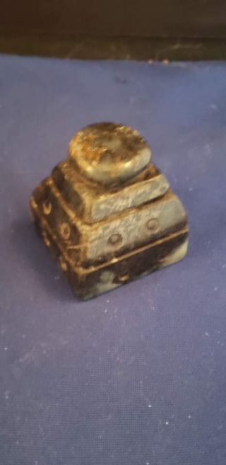 Chinese Stone Seal Stamp Rare Natural Hand - Carved 1.  5 " H