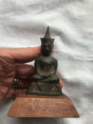 16/17thc Antique Sukothai Thai Ayutthaya Bronze Figure Buddha Shakyamuni