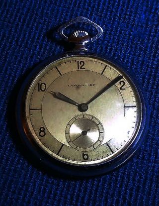 Antique Pocket Watch Langendorf Swiss Made For Repair Or Parts
