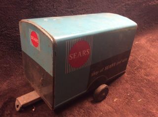 Vintage Sears Tin Toy Trailer Made In Japan RARE 2