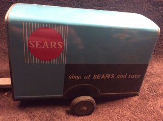 Vintage Sears Tin Toy Trailer Made In Japan RARE 3