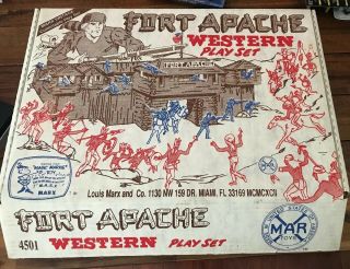 Marx Fort Apache Western Playset - Vintage Collectible