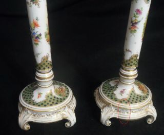 Vintage Depose French Ceramic Porcelain Bedroom Nightstand Boudoir Lamps 5