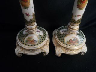 Vintage Depose French Ceramic Porcelain Bedroom Nightstand Boudoir Lamps 6