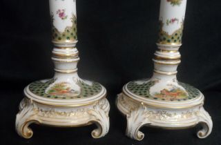 Vintage Depose French Ceramic Porcelain Bedroom Nightstand Boudoir Lamps 7