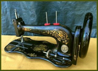 Rare Antique Singer Model 13 - Large Rose - Sewing Machine
