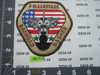 Usaf Air Force Squadron Patch F - 111 Full Aardvark Baghdad Basher
