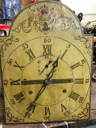 Riley Whiting Grandfather Clock Movement And Dial Wooden