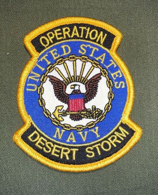 Us Navy Operation Desert Storm Patch Ods Gulf War Glue On (a98)