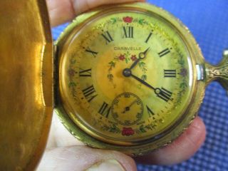 Vintage 1976 Caravelle By Bulova Pocket Watch - Unitas 6498 Movement Runs Well