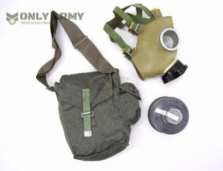 P78 Polish Army Gas Mask Set Military Issue With Bag,  Filter NBC Rubber Mask 4