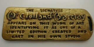 Vintage McClelland Barclay Bronze Scottie Dog and Bronze Artist Plaque Sign 6
