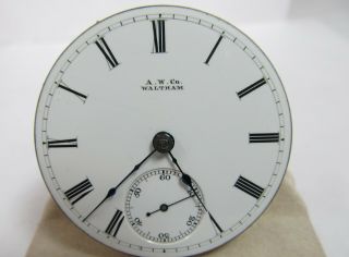 Waltham Appleton Tracy Pocket Watch Movement,  Key Wind 18 Size S/n 1119706